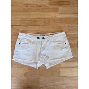 Y2K Vintage Summer Indigo Rein White Denim Cutoff Shorts 9